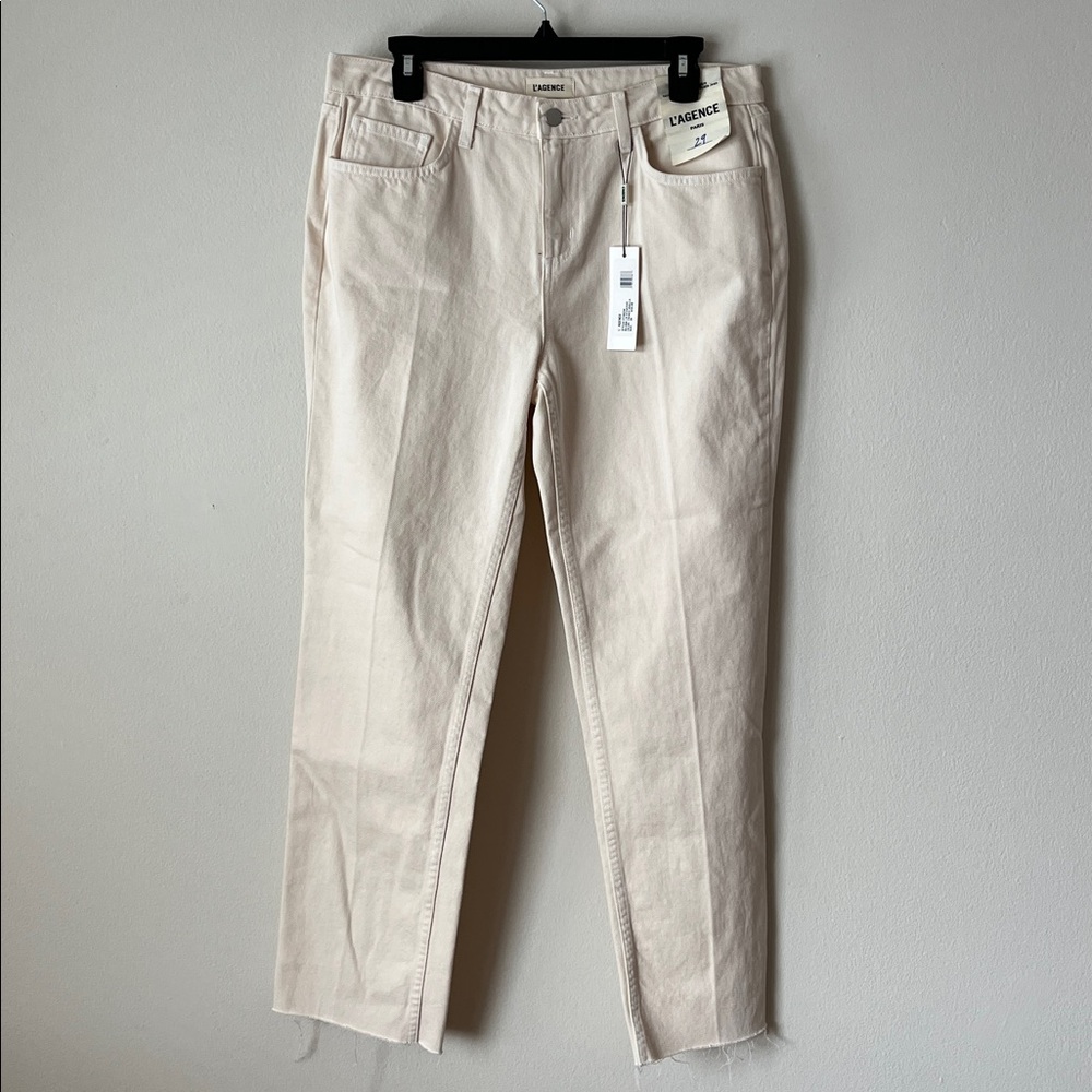 L'AGENCE Off-White Denim Pants